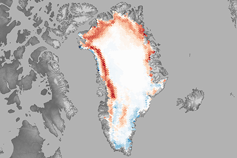 Surface melting affected more than half of Greenland Ice Sheet in 2015