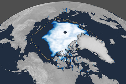 2019 Arctic sea ice extent ties for second-lowest summer minimum on record