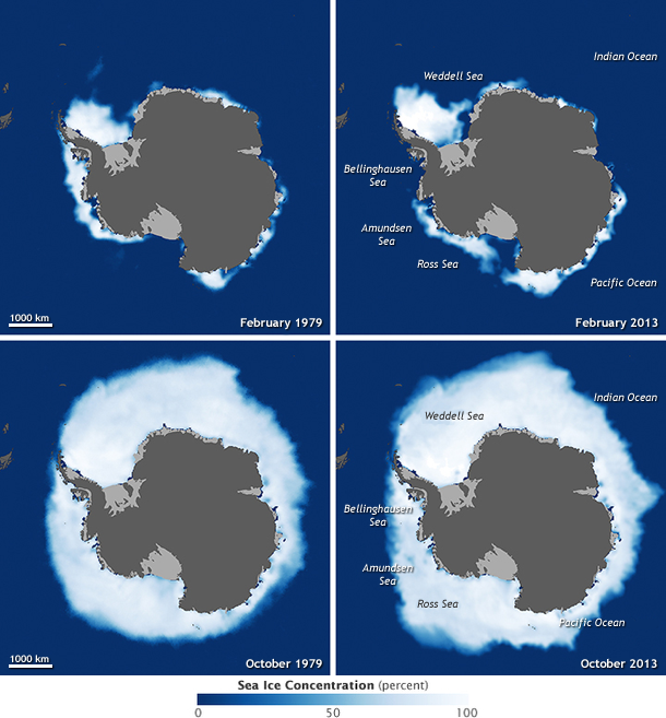 Antarctic Sea Ice 1979 to 2013