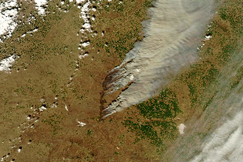 Prairie fires on the Southern Plains