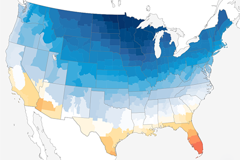 Data Snapshots: February 2014 Average Temperature