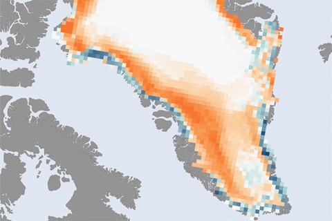 2011 Melt Season on Greenland Up to 30 Days Longer than Average