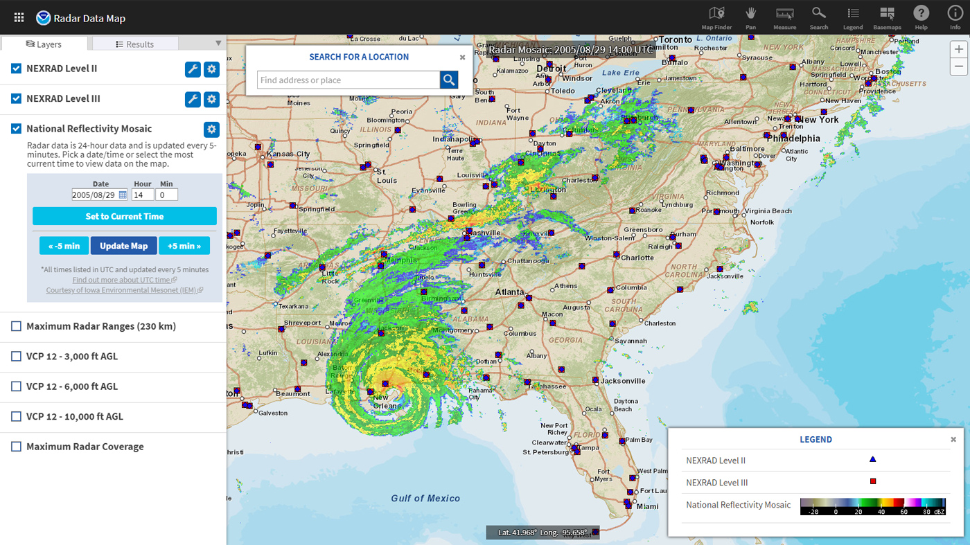 Example full sized image for Radar Maps and Animations - Map Viewer