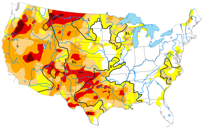 Do tropical storms impact drought in the United States?