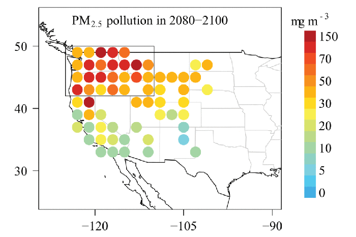 Tripling of Western US particulate pollution from wildfires in a warming climate