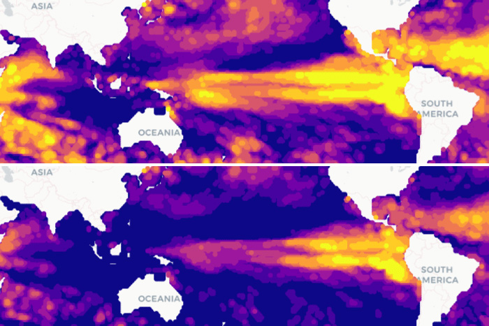 Ocean warming since 1991 doubles the size of the marine heat wave forecasted for September 2023