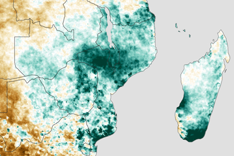 Southeastern Africa's monsoon goes from dry to deluge