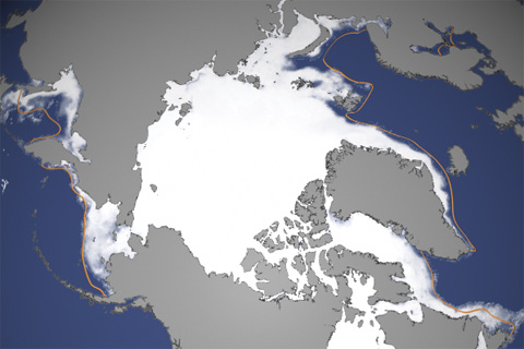 Sea ice update: 2014 Arctic winter maximum, Antarctic summer minimum