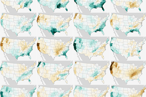 U.S. winter precipitation during every El Niño since 1950