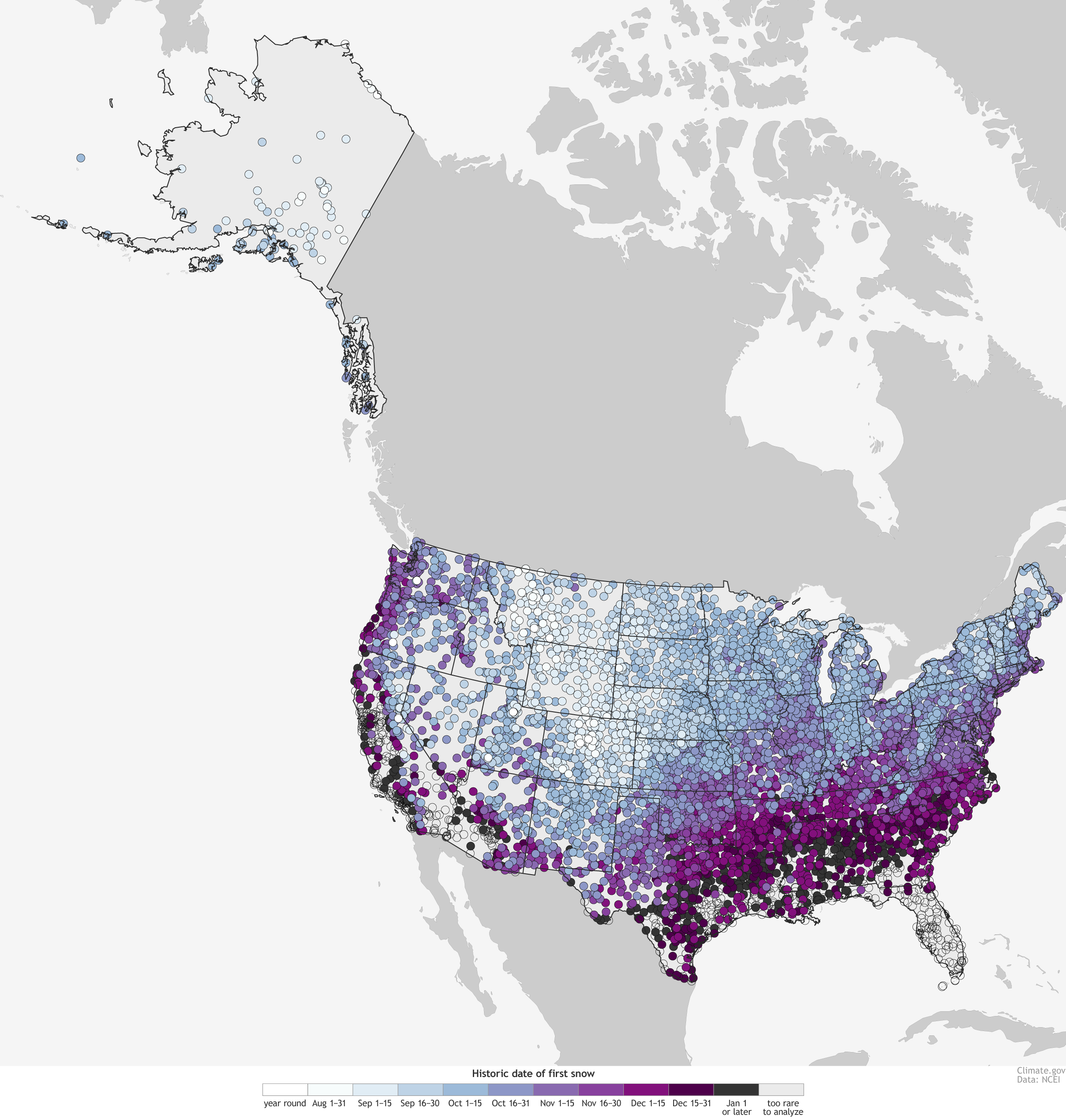 Mapping the First Day of Snow - GIS user technology news