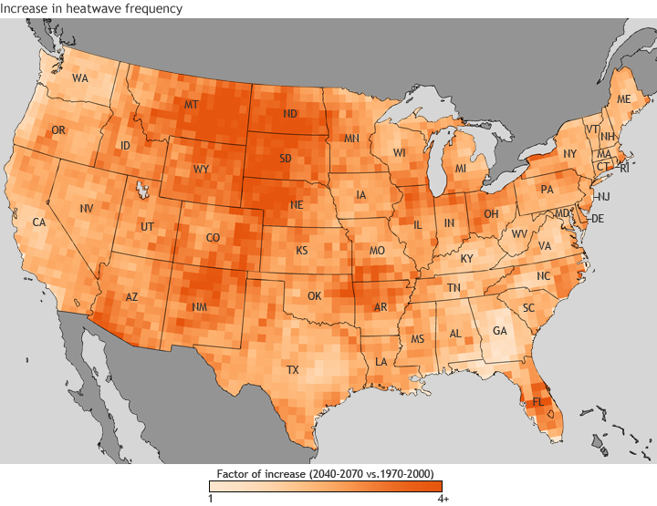 With rising greenhouse gases, U.S. heat waves to become more common ...