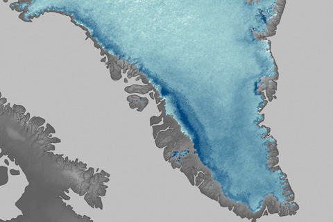Less glitter: Greenland Ice Sheet continued to darken in summer 2012