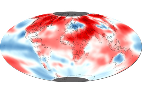 Global Temperature Anomalies, October 2010