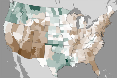 A dry beginning for 2012 across much of U. S.