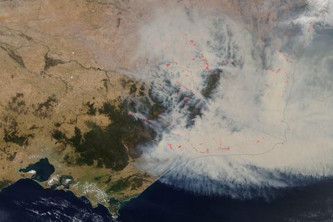 Catastrophic wildfires in southeastern Australia in 2019-20