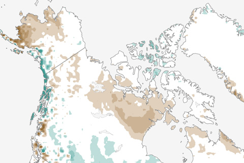 At end of spring 2014, Northern Hemisphere snow cover below average for tenth year in a row