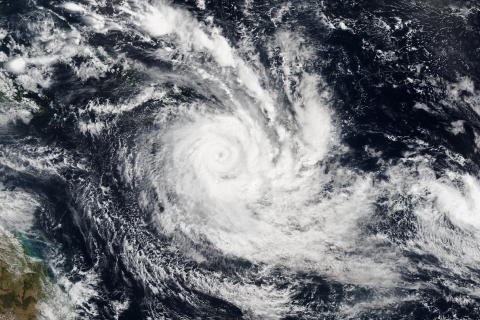 Cyclone Donna churns in the South Pacific