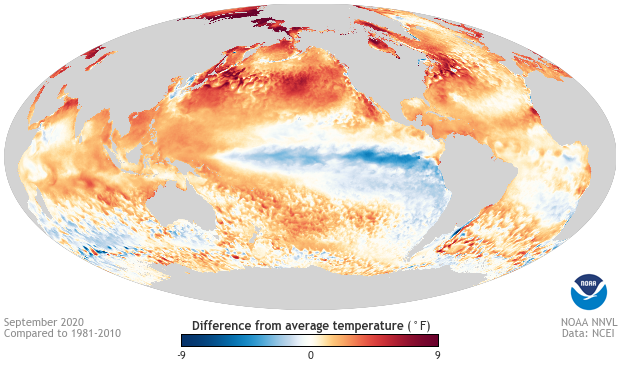 September 2020: Another record-setting month for global heat | NOAA ...