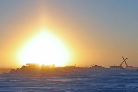 Sunset at the South Pole