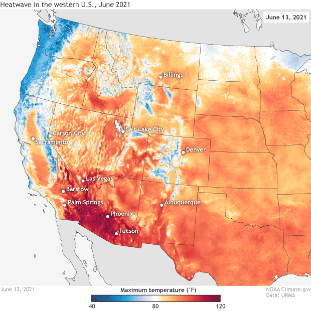 Record-breaking June 2021 heatwave impacts the U.S. West | NOAA Climate.gov