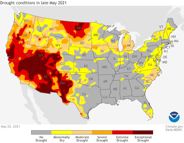 Weekly drought map