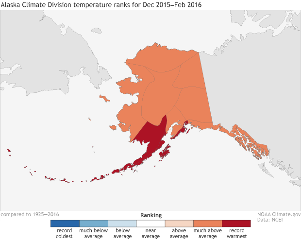 AK temperature ranks for 2015-2016 winter