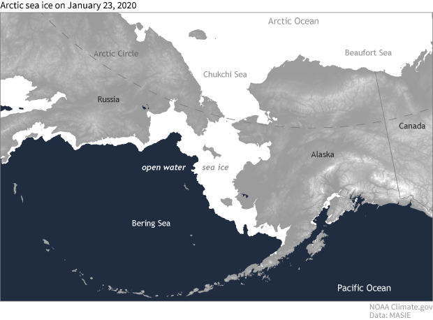 Bering Sea ice from MASIE