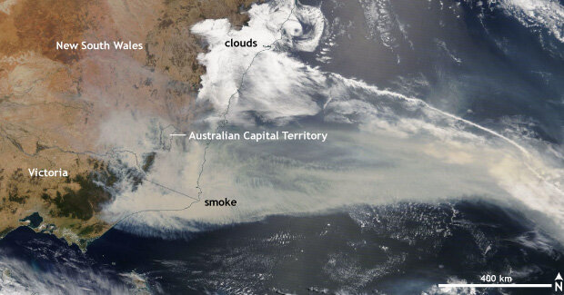australian wildfires map