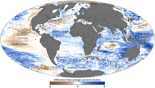 Global sea level anomaly