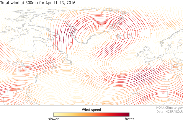 300mb averaged wind for April 11-13, 2016