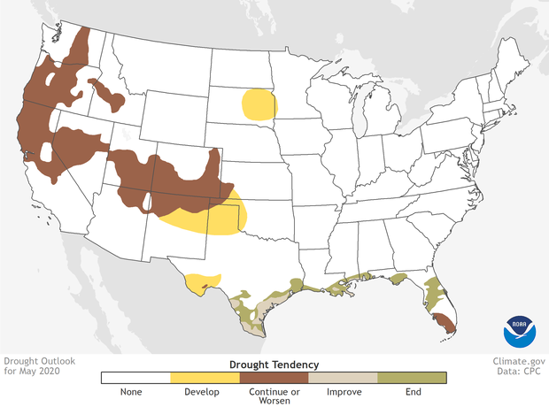 Drought Emerges Across The Pacific Northwest In Spring 2020 | NOAA ...