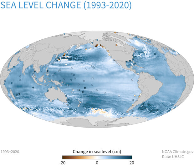 Climate Change: Global Sea Level | NOAA Climate.gov