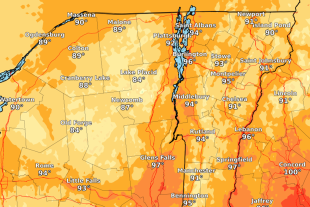 Temperature map