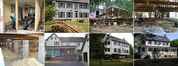 Hankins House reconstruction montage