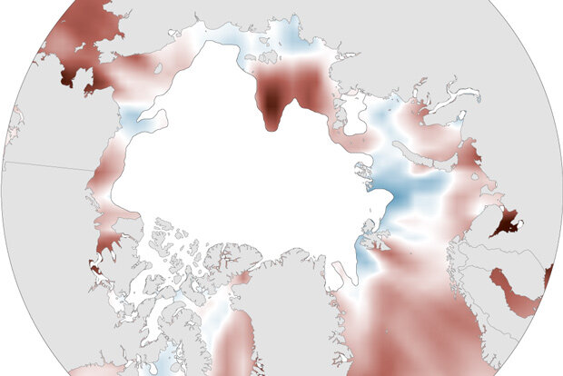 Thumbnail of Arctic Report Card 2014 SSTA map