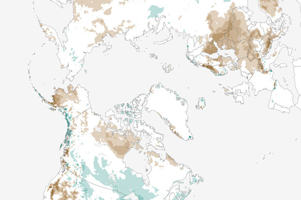 Thumbnail of Arctic Report Card 2014 spring snow cover map