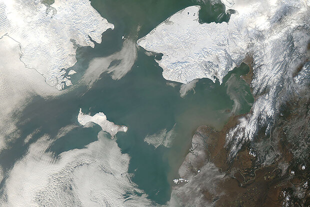 Satellite image of Bering Sea