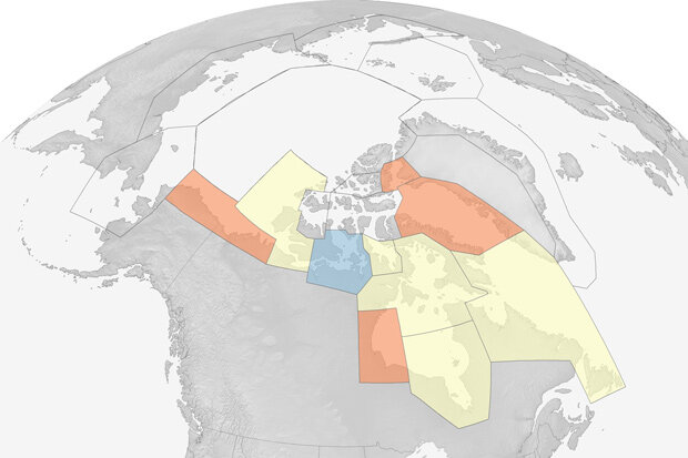 Thumbnail of Arctic Report Card 2014 polar bear populations map