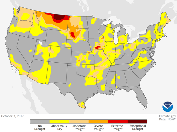 Map of U.S. drought conditions