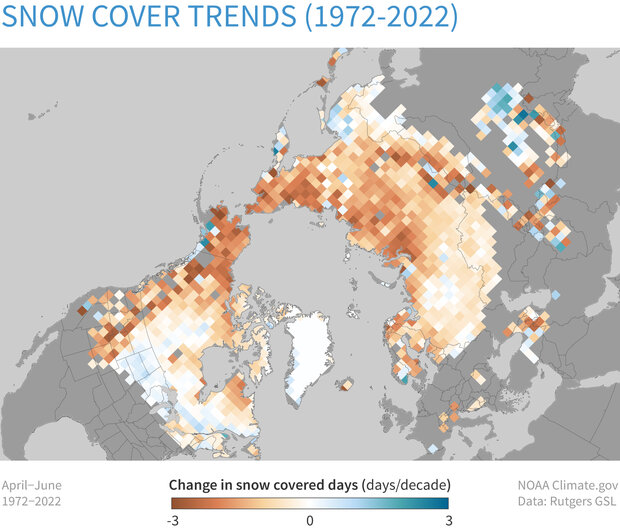 Overall negative trends for snow cover extent and duration in global  mountain regions over 1982–2020