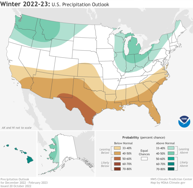 U.S. Winter Outlook: Warmer, Drier South With Ongoing La Niña | NOAA ...