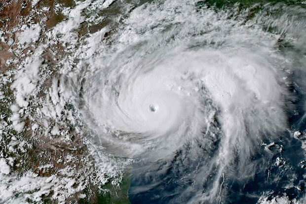 Hurricane Harvey coming ashore
