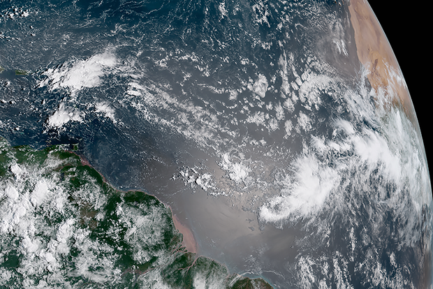 Tropical Atlantic Ocean satellite image