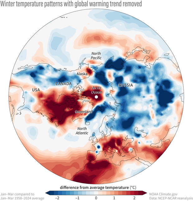temperature map with no trend