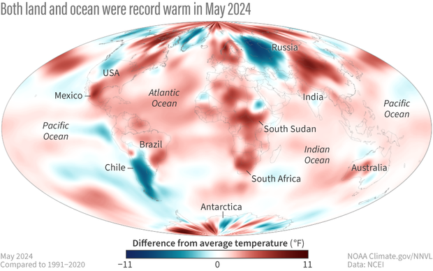 May 2024 global temperature anomaly