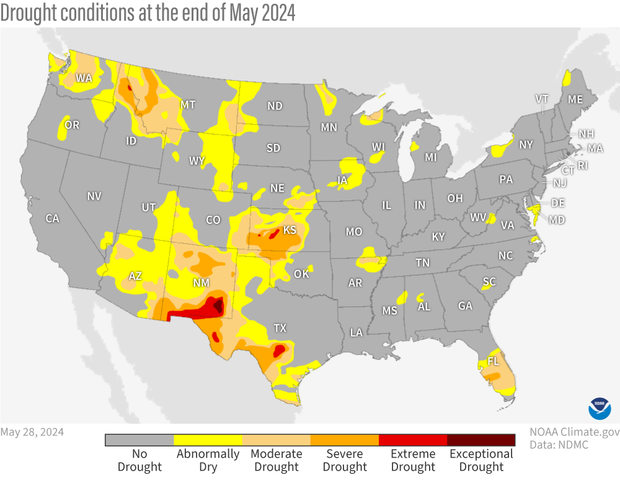 Drought Monitor end of May 2024