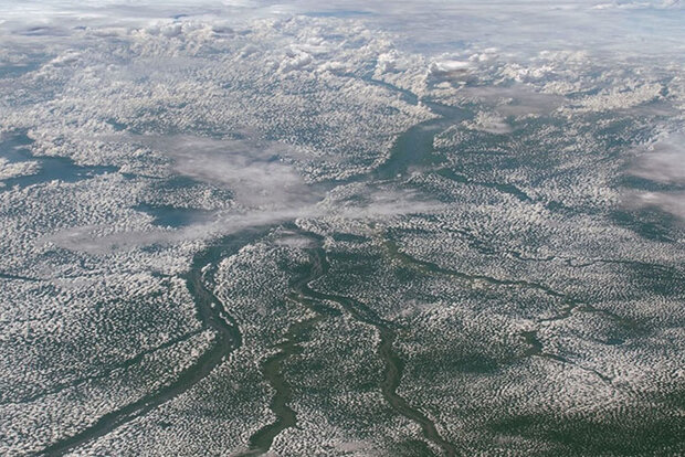 Aerial photo of river system