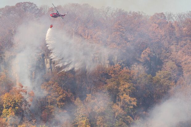 New Jersey Englewood brush fire November 2024