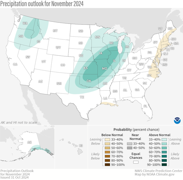 November 2024 precipitation outlook