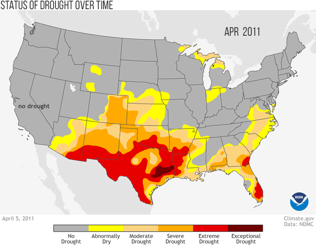 Animated gif of drought maps
